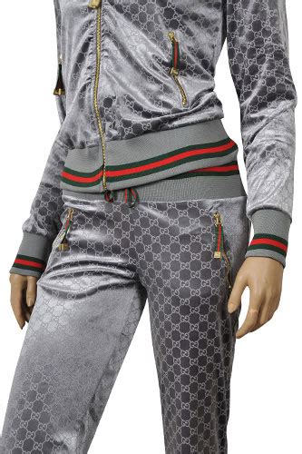 gucci tracksuit womens velour|Gucci velour tracksuit women's.